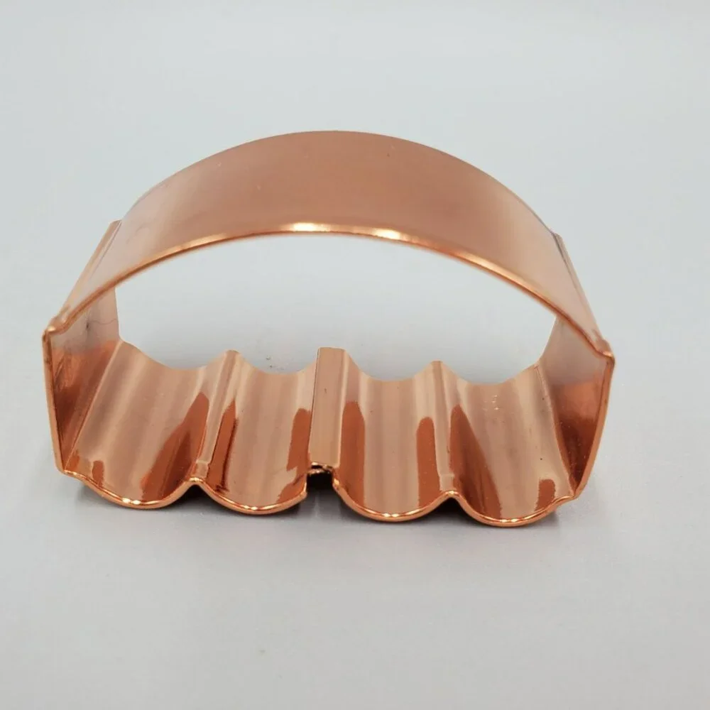 Copper Metal Cookie Cutters Train Locomotive Coal Car Caboose Figural Railroad - Picture 5 of 6